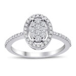 0.30 ct oval pırlanta yüzük - 14 ayar 2.75 gr F renk SI berraklık