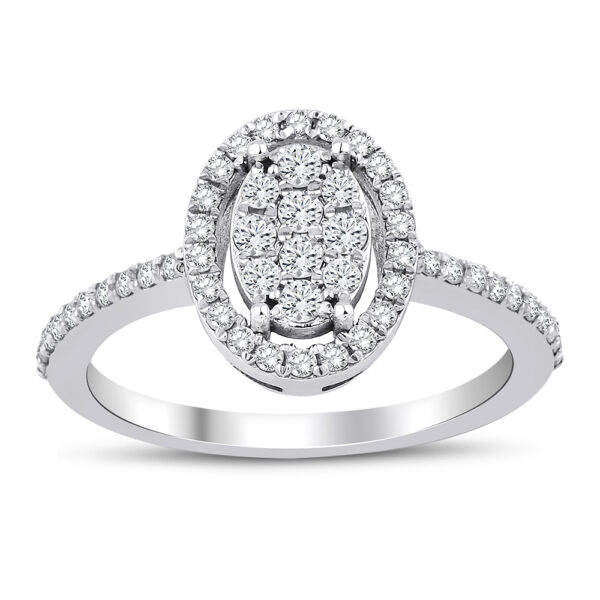 0.30 ct oval pırlanta yüzük - 14 ayar 2.75 gr F renk SI berraklık