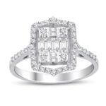 Pırlanta baget yüzük - 14 ayar 3.22 gr 0.55 ct F renk SI berraklık