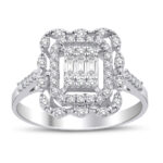 Pırlanta baget yüzük - 14 ayar 3.00 gr 0.40 ct F renk SI berraklık