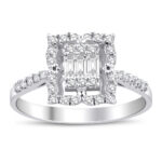 0.40 ct pırlanta baget yüzük - 14 ayar 3.00 gr F renk SI berraklık