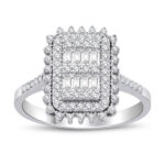 0.60 karat pırlanta baget yüzük - 14 ayar 3.15 gr F renk SI berraklık