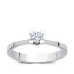 0.20 karat pırlanta tektaş yüzük - 14 ayar 2.80 gr F renk SI berraklık