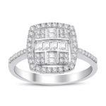 0.50 ct pırlanta yüzük - 14 ayar 2.80 gr F renk SI berraklık