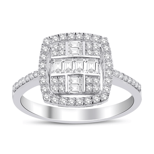 0.50 ct pırlanta yüzük - 14 ayar 2.80 gr F renk SI berraklık