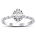 0.23 karat coronet pırlanta fantezi yüzük - 14 ayar 1.90 gr F renk SI berraklık