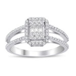 0.45 karat coronet pırlanta yüzük - 14 ayar 3.20 gr F renk SI berraklık