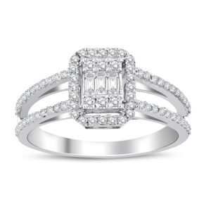 0.45 karat coronet pırlanta yüzük - 14 ayar 3.20 gr F renk SI berraklık