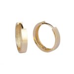 Altın halka küpe modeli - 14 ayar 2.89 gr 10 kuruş boyutunda tasarım