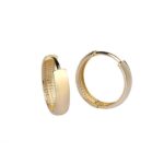 Altın halka küpe modeli - 14 ayar 3.13 gr 25 kuruş boyutunda altın tasarım