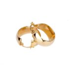 Halka küpe modeli - 14 ayar 4.73 gr 50 kuruş boyutunda altın tasarım