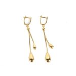 Damla model sarkıtmalı küpe - 14 ayar 3.00 gr zarif tasarım