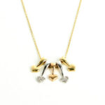 5 kalp altın kolye modeli - 14 ayar 2.80 gr romantik tasarım