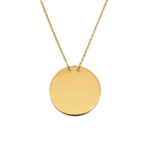 Plaka kolye modeli - 14 ayar 2.70 gr altın tasarım