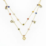 İkili şans kolye modeli - 14 ayar 3.50 gr