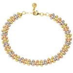 14 ayar 3 sıra top altınlı bileklik modeli - 6.28 gr