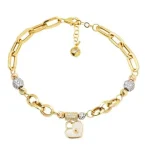 Kalpli altın bileklik modeli - 14 ayar 6.42 gr