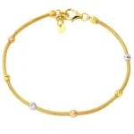 14 ayar top altınlı zincir bileklik - 4.00 gr zarif tasarım