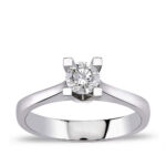 0.30 karat pırlanta tektaş yüzük - 14 ayar 3.0 gr F renk SI berraklık