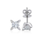 0.40 karat tektaş pırlanta küpe - 14 ayar 1.70 gr F renk SI berraklık