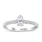 0.69 karat pırlanta topaz yüzük - 8 ayar 1.50 gr F renk SI berraklık