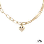 14 ayar altın kalp kolye modeli - 11.58 gr