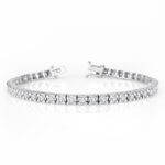 4.40 karat pırlanta su yolu bileklik - 14 ayar 11.30 gr F renk SI berraklık