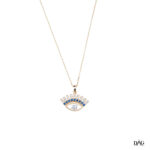 Taşlı Göz Model 14 Ayar Kolye 2