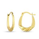 14 ayar altın halka küpe modeli - 1.63 gr